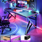 Solid wood computer desktop bedroom home simple desk student learning carbon fiber gaming table workbench