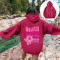 Women Sweatshirts Casual Long Sleeve Letter Graphic Tee Shirts Hooded Sweatshirts Pink Palm Puff Streetwear Fleece Warm Top