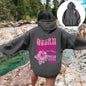 Women Sweatshirts Casual Long Sleeve Letter Graphic Tee Shirts Hooded Sweatshirts Pink Palm Puff Streetwear Fleece Warm Top