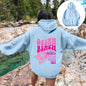 Women Sweatshirts Casual Long Sleeve Letter Graphic Tee Shirts Hooded Sweatshirts Pink Palm Puff Streetwear Fleece Warm Top