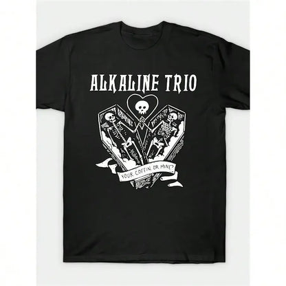 Alkaline Trio YOUR COFFIN OR MINE T-Shirt Print Black 220g New Arrived Pure Cotton Suitable For Birthday Parties Daily Commuting
