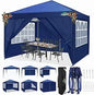 10x10 Pop Up Canopy Tent with 4 Removable Sidewalls, Waterproof Outdoor Commercial Easy Set Up Gazebo Tent Canopy Tents for Par