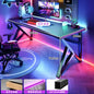 Solid wood computer desktop bedroom home simple desk student learning carbon fiber gaming table workbench