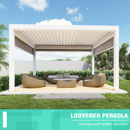 Waterproof Summer Shade Bioclimatic Awning Cover Electric Louvered Roofs for Garden Outdoor Aluminium s in Europe Pergola
