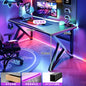 Solid wood computer desktop bedroom home simple desk student learning carbon fiber gaming table workbench