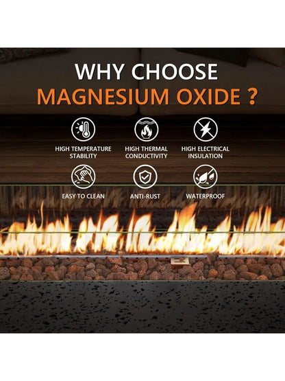 56 inch Outdoor Propane Fire Pit & Outdoor Fireplaces, Coffee Table, 50000 BTU Stainless Steel Burner, Free Lava Rocks an