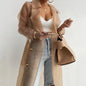 Jackets For Womens Mesh Transparent Overcoat Long Sleeve Buttoned Coat With Belt Turndown Collar Light Weight Long Jackets