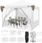 10x10 Pop Up Canopy Tent with 4 Removable Sidewalls, Waterproof Outdoor Commercial Easy Set Up Gazebo Tent Canopy Tents for Par