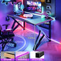 Solid wood computer desktop bedroom home simple desk student learning carbon fiber gaming table workbench